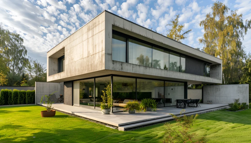 beautiful-modern-house-cement-view-from-garden
